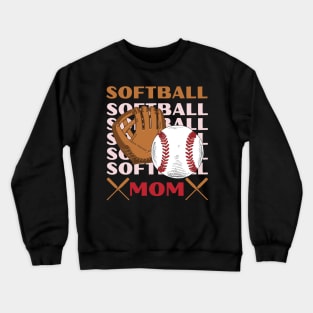 My Favorite Softball Player Calls Me Mom Gift for Softball Mother mommy mama Crewneck Sweatshirt